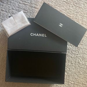 Chanel sunglass box and unopened sunglass rag